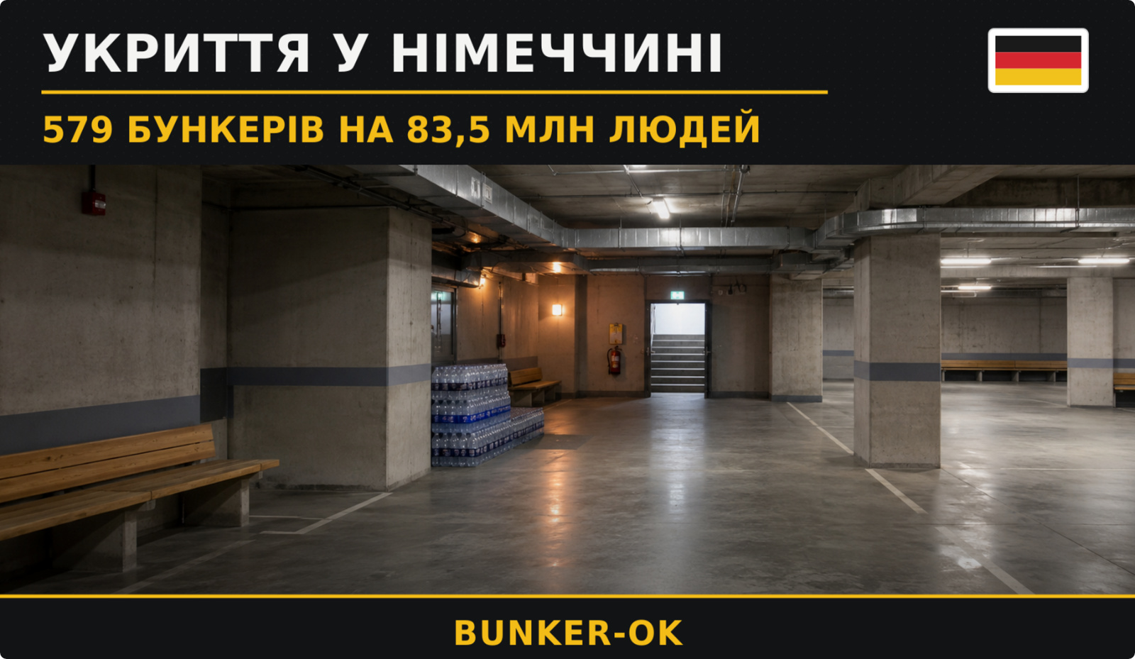 Підземний паркінг як можливе укриття в Німеччині в межах нової системи цивільного захисту