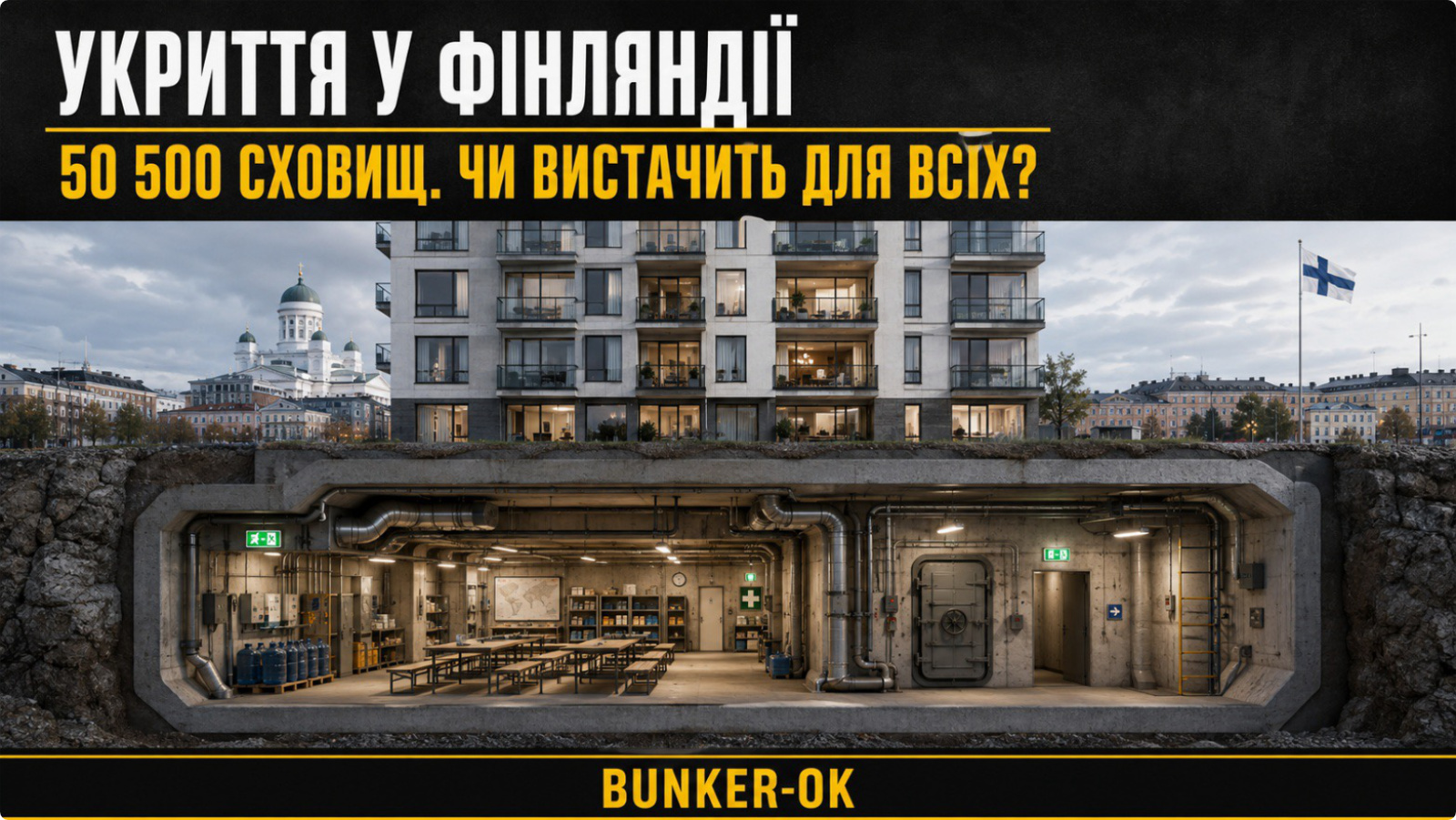Shelters in Finland - underground civil defense shelter under a residential building